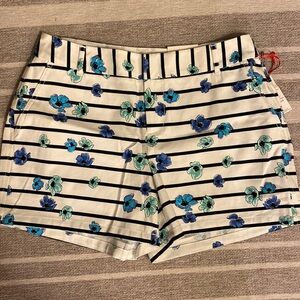 Striped Floral Shorts